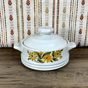 Vintage J.M.P. Capri Bake Serve 'n Store Single Serve Stoneware Casserole w/Lid